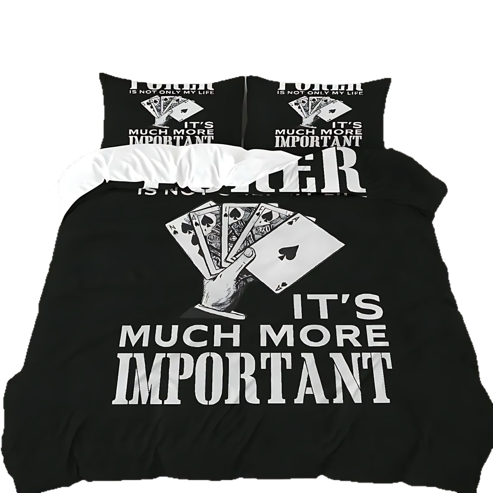 TEMU / JIT Amazon Cross-Border Poker Theme HD Digital Printed Frosted Quilt Set