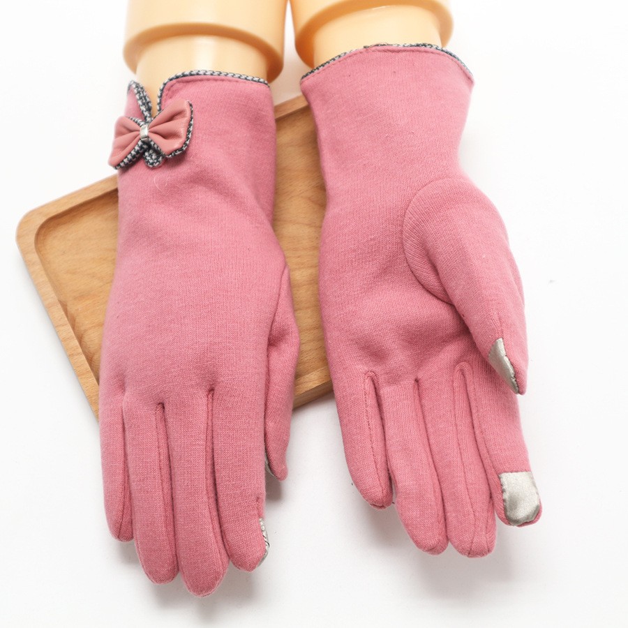 오픈 가죽 보우 핑크