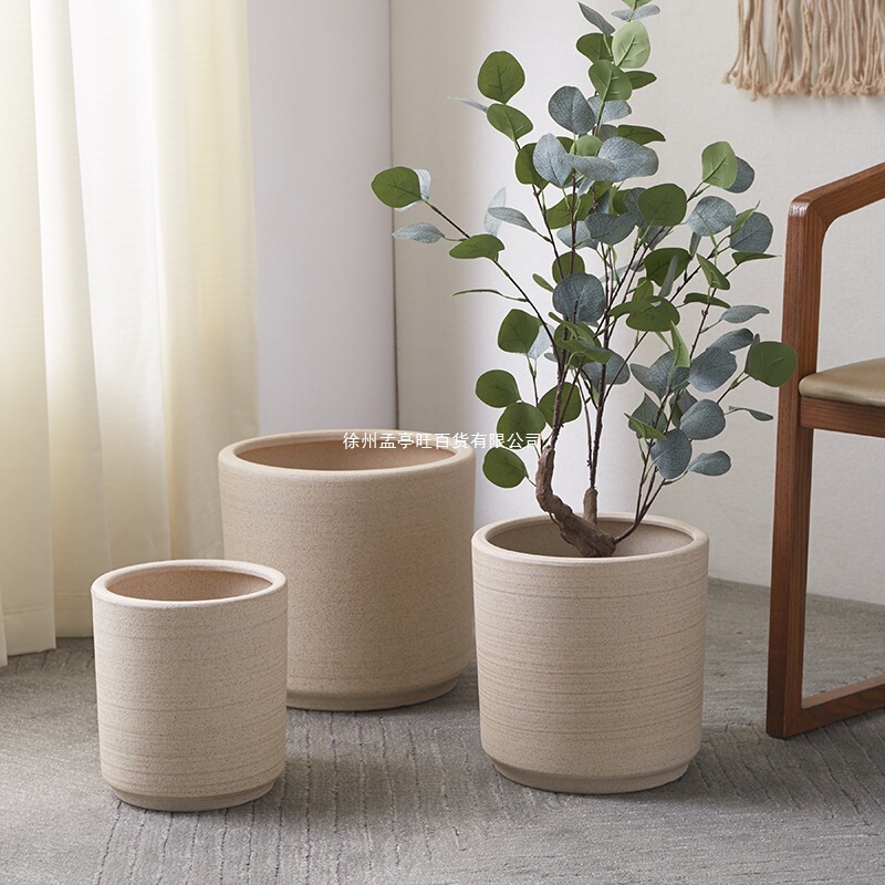 Extra Large Ceramic Flower Pot Stoneware Breathable Large Diameter 30cm or More Balcony Home Living Room Orchid New Normcore