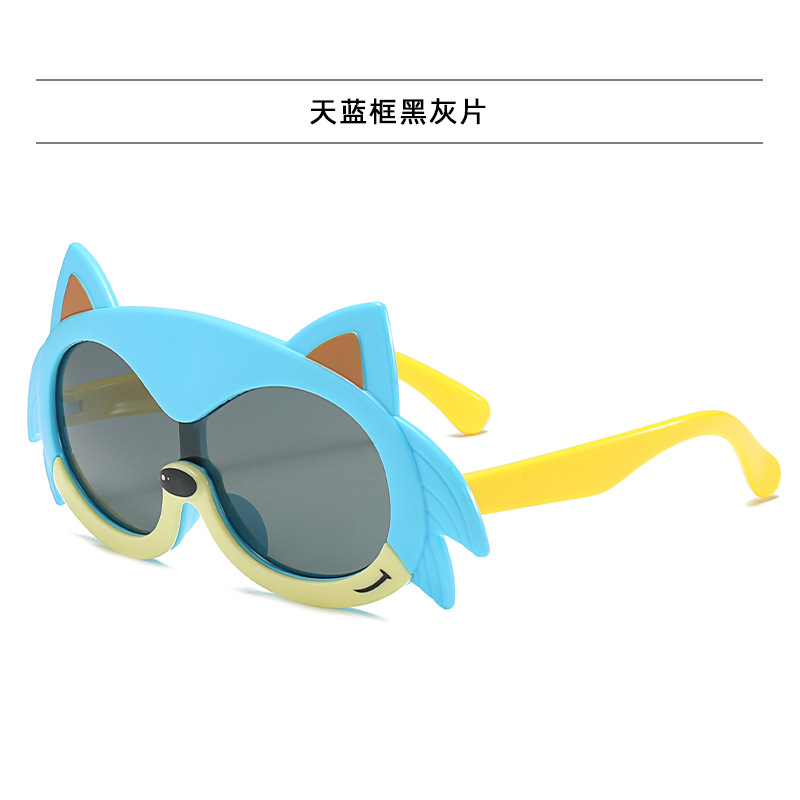 Gafas de protección UV de silicona de dibujos animados gafas de sol de los nuevos niños de fábrica al por mayor estilo lindo bebé gafas de sol mujeres