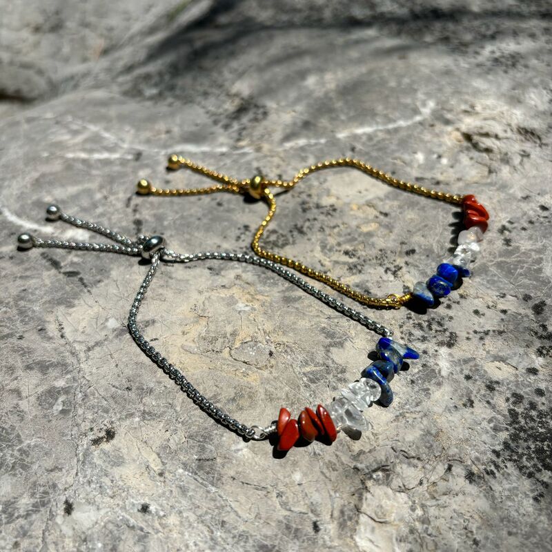 Etsy Factory Supply Handmade Original American Independence Day Jewelry Natural Crystal Bracelet