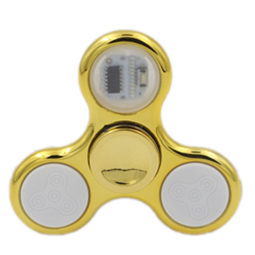 Flash top 18 variable LED light-emitting colorful crystal electroplated luminous children's fingertip top stall toy