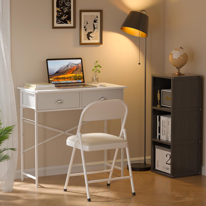 Factory Hot-Selling Small Computer Desk, Suitable for Small Spaces, Simple Design, with 2 Fabric Drawers Factory Hot-Selling Small Computer Desk, Suitable for Small Spaces, Simple Design, with 2 Fabric Drawers