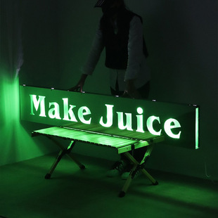 Internet Celebrity Store Mirror Led Luminous Sign Light Sign Billboard Hanging Cyberpunk Coffee Shop Acrylic Light Box