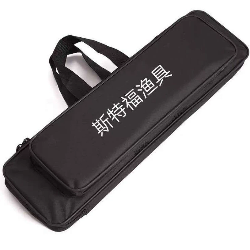 Оксфордская ткань Сумка для удочки Черная Однослойная стальная проволока Сумка для рыболовных снастей Уличная рыболовная сумка большой емкости Портативная сумка через плечо