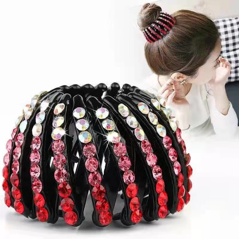 Clip de agarre nido de pájaro flocado de cabello para mujeres de otoño y invierno bolas de cabello de cabello para perezoso medio cabello de cabello de cabello de gran tamaño para mujeres