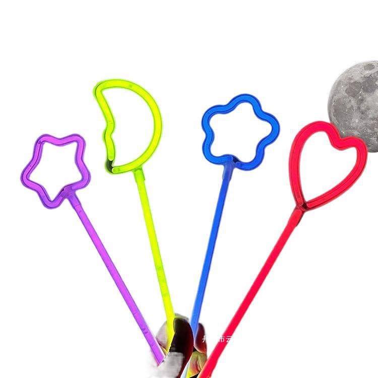 Juguetes para niños luminosos varillas fluorescentes luna estrellas hadas jugar palo de llamada concierto de cumpleaños fotos atmósfera props