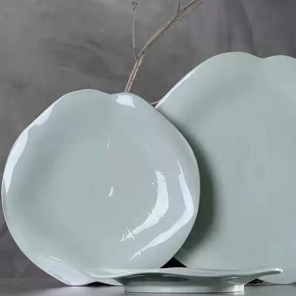 陶青瓷是可以酒店后厨陶瓷包装定制来图加工现代简约花卉后厨陶瓷