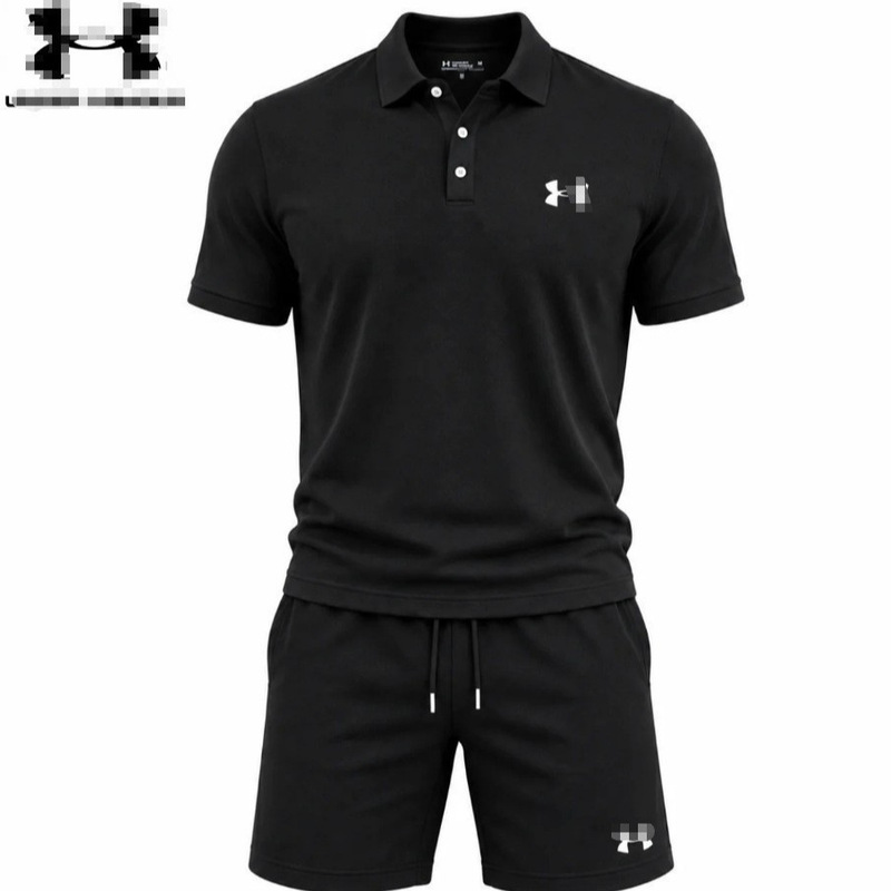 Printed Sports Suit Men's Summer New Sportswear Workout Polo Shirt Short-Sleeved Breathable Casual Quick-Drying Shorts