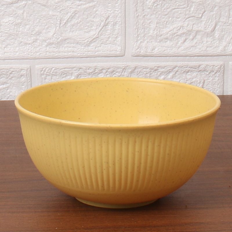 15cm rayas 9 cajas de paja de trigo tazón de fideos doméstico restaurante anti-caída tazón de arroz tazón de fideos 700ml sopa
