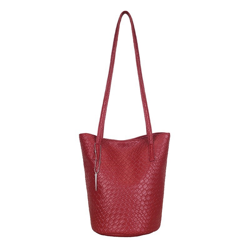Bolso de mujer de diseño original de gran capacidad de tejido en relieve serpiente bolso de cubo de hombro bolso de mano para mujeres