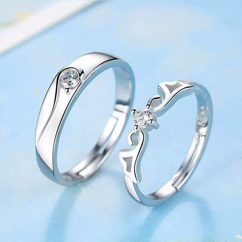 Серебряное кольцо для любимой, модный аксессуар, японско-корейский стиль, простой и элегантный дизайн