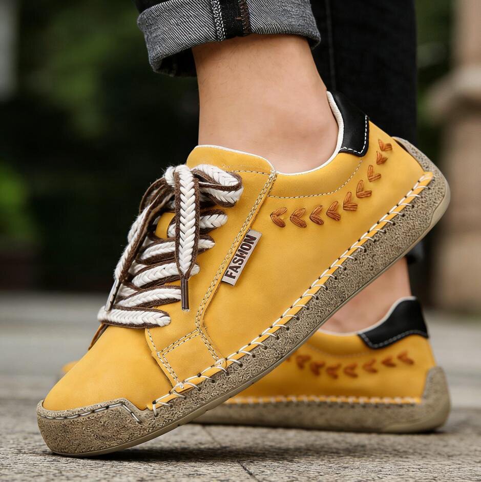 Giày vải canvas unisex cổ thấp đế bằng mũi tròn, phong cách retro thoáng khí chống trượt — 9013 màu vàng, 9013 màu xanh dương, 9013 màu xanh lá cây, 9013 màu đen chi tiết 12