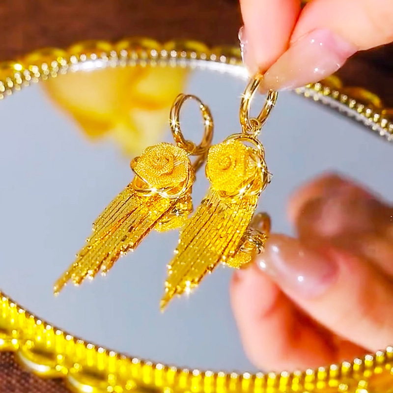 F301-a [flower earrings] 1 pair gift box