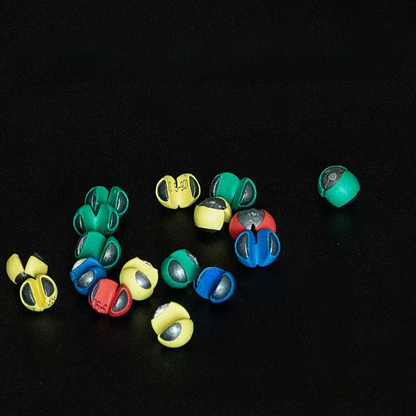 Plastic coated bite lead with lead micro lead opening lead does not hurt line fishing lead pendant rock fishing raft fishing accessories tin pendant fishing gear supplies