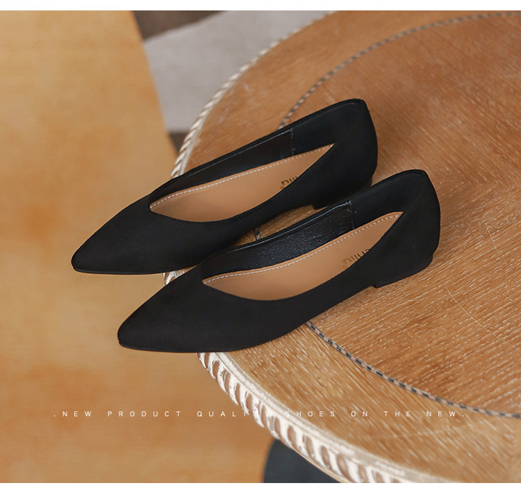 Women's Basic Solid Color Point Toe Flats display picture 7