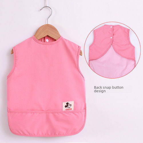 Baby Eating Cover, Children's Apron, Waterproof Bib, Summer Thin sleeveless Unisex Infant Meal Bib