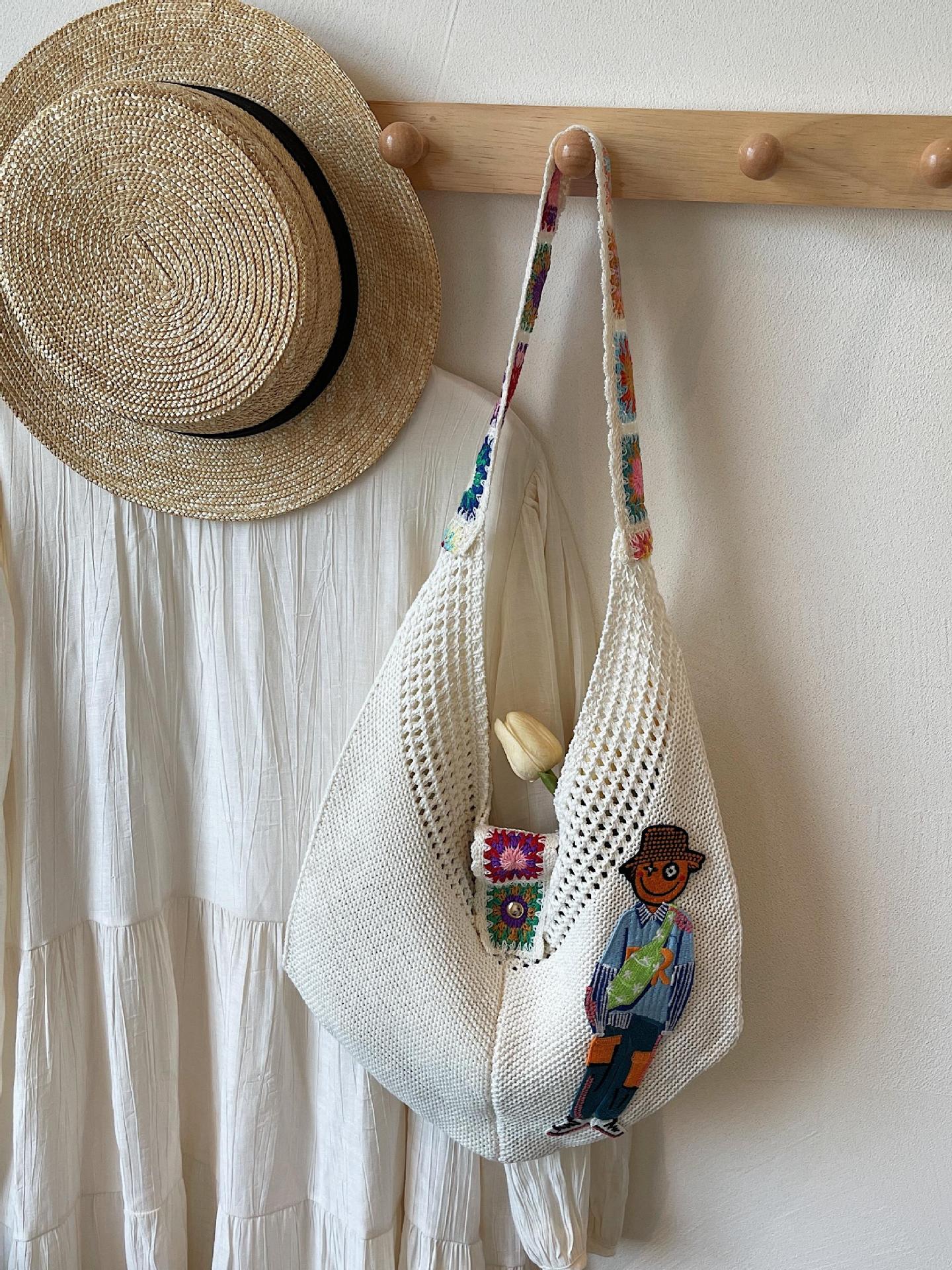 Bolsa de trenzado de vacaciones de verano superfuego frente al mar 2025, nueva gran capacidad, bolsa de trenzado de hierba perezosa, bolsa de relajación, bolsa especial