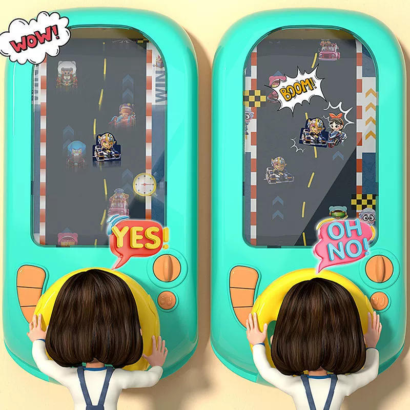 Children's electric board game, game console, steering wheel, toy, racing car, sound effects