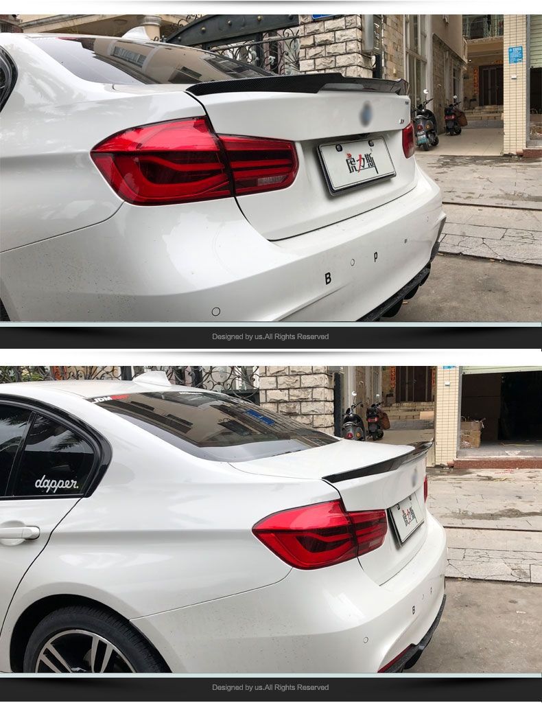 Suitable for 05-24 New I3 Bmw 3 Three Series Mp Model M34F30E90 Blade G20 Rear Wing Modified Dry Carbon Fiber Pattern