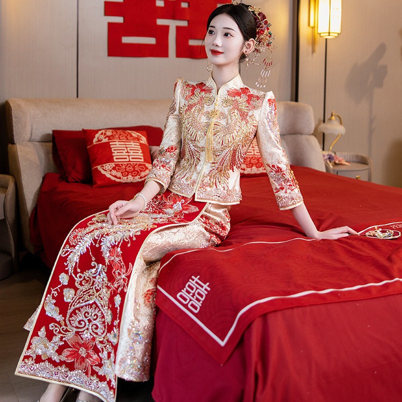 秀禾服结婚服礼服2026新娘新款中式婚服敬酒服出阁服出嫁结婚显瘦