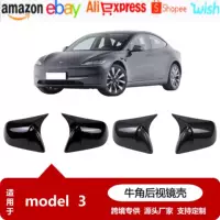 Для 21-23 Tesla model3 рога зеркало заднего вида корпус модифицированный углеродное волокно крышки зеркала