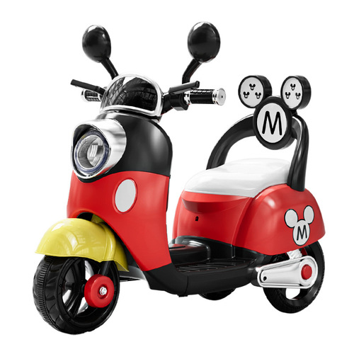 儿童电动摩托车三轮车男女小孩宝宝玩具车充电瓶车遥控双驱动童车