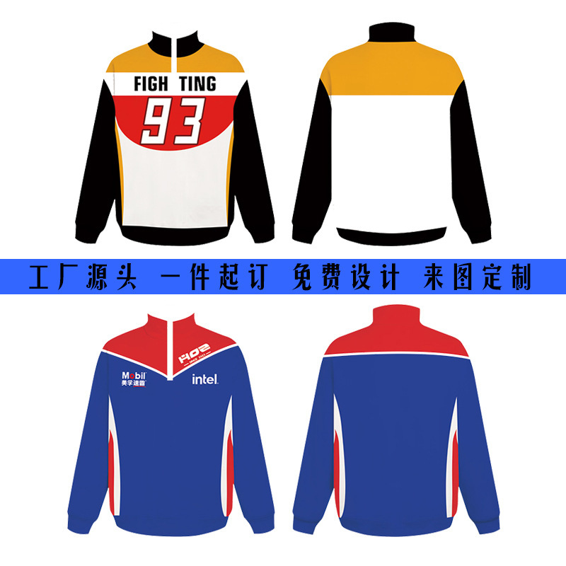 American-style stand collar sports style sweater European and American men's half zipper pullover casual digital print sweater coat for autumn and winter