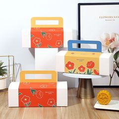 Mid-Autumn Mooncake Packaging Box 6-Pack 50/80g Liquid-Filled Mooncake Box Egg Tart Crisps Snowflake Crisp Empty Box