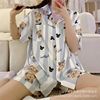 South Korean goods, pijama, thin shorts, loose fit, with short sleeve, Korean style, wholesale