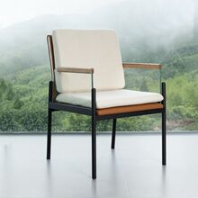 新款餐椅意式极简餐厅椅子现代主人椅高级感家用书房舒适扶手茶椅