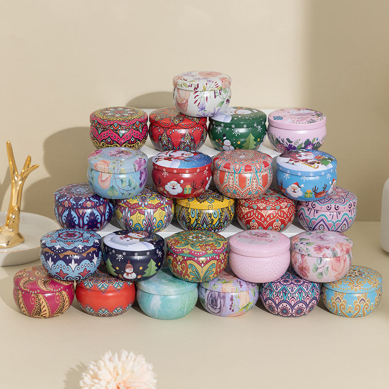 Latas de hojalata personalizadas para velas y alimentos, cajas de regalo, galletas, té y caramelos, fabricantes de Dongguan image 1