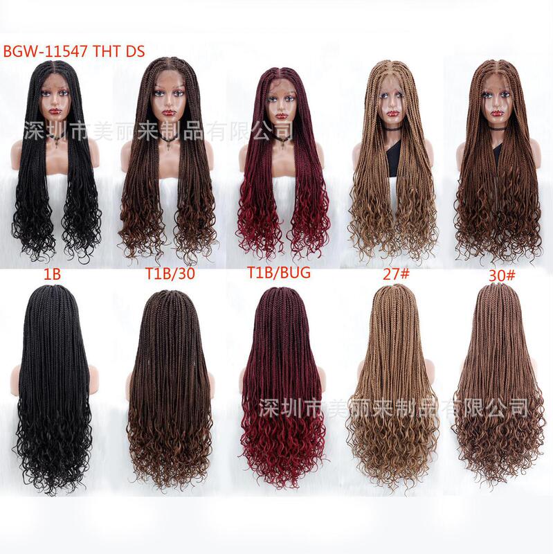 Foreign Trade Front lace Woven wig African Dirty Braid wig Hair Set Braided lace wig