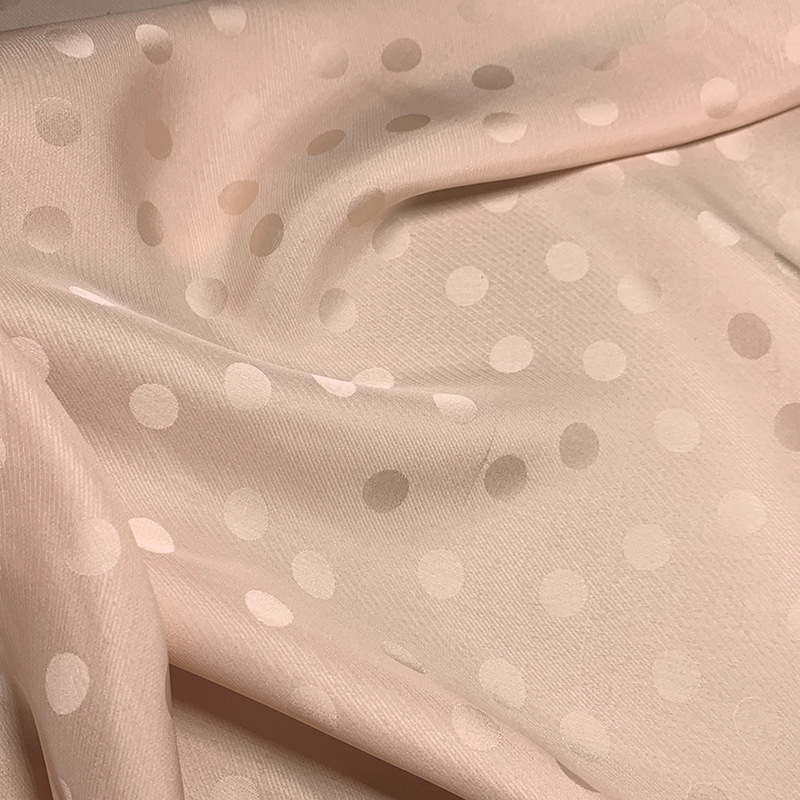 Wave Point 100% seda seda de alta calidad tela jacquard satén brillante vestido vestido casual chino tela cheongsam