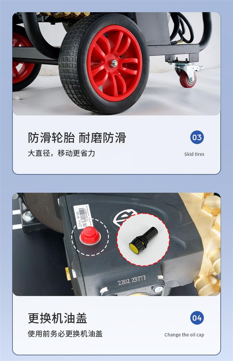 Ultra-High-Pressure Industrial-Grade Cleaning Machine 500kg Three-Phase Ar Commercial Car Washing Machine 380V High-Power Rust Removal Water Gun