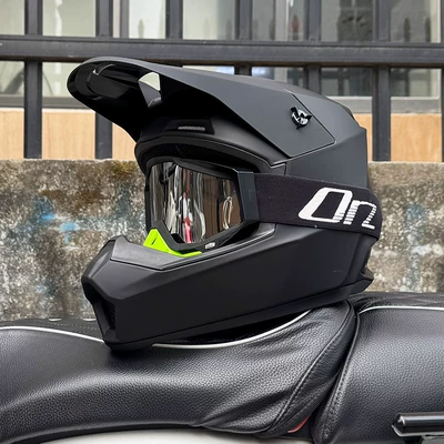 Women, Rally Full-Face Helmet, Mountain — Motosiklet kaskı (dəbilqə) - matt-black-orz-black-frame-silver-plated-s