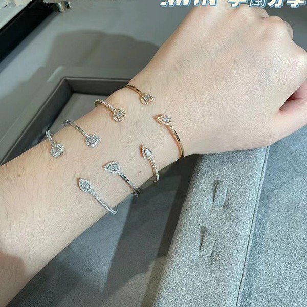 Foreign Trade Jewelry Niche Design High-End Rock Candy Dripping Bracelet Feminine Simple 18K Rose Gold Plated Bracelet