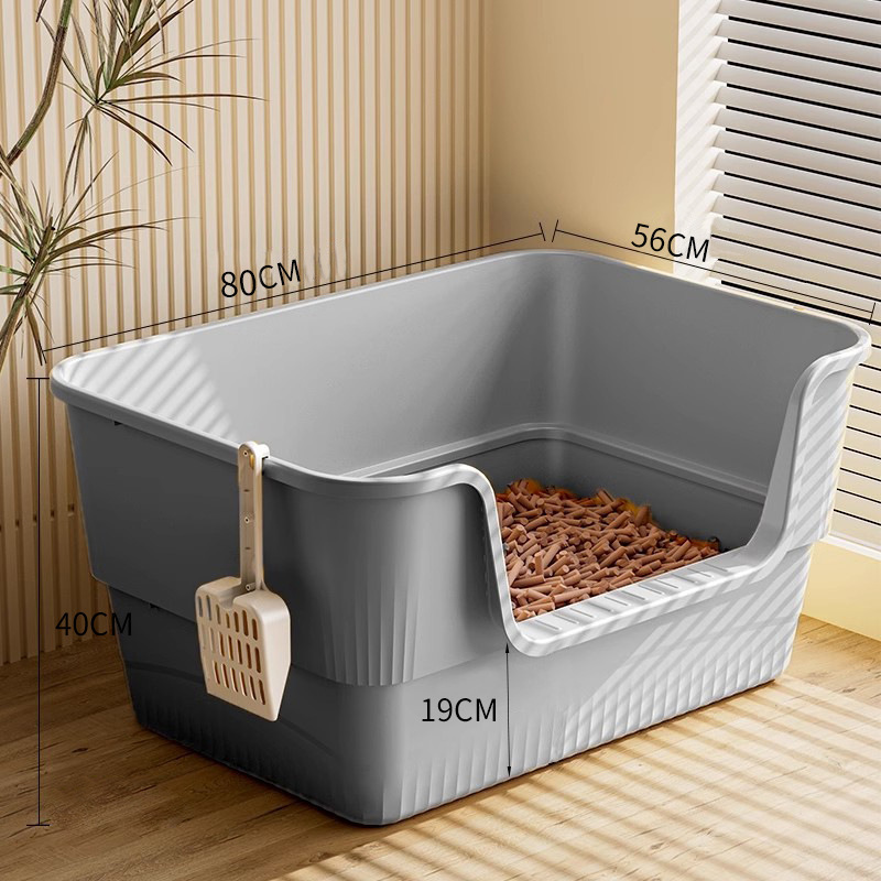 【고급형】 초대형 80cm 그레이 고급형 고양이 화장실 ☆⚑