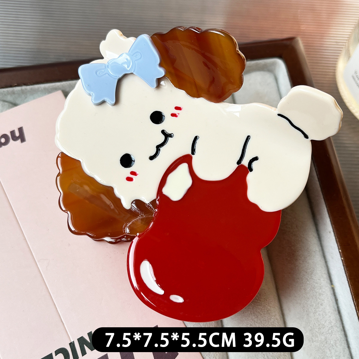 Nuevos dibujos animados de manzana perros cabello acético clips de cabello de alta calidad lindas niñas peñas rotas clips de cabello
