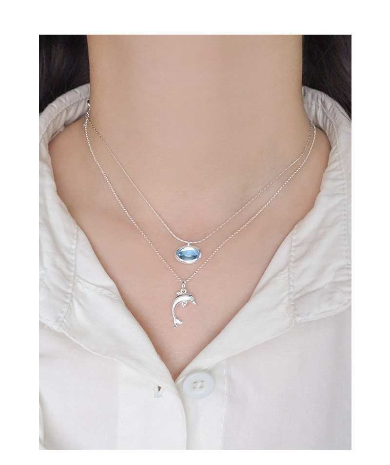 925 sterling silver Chain Material 925 Sterling Silver Plating Fish Pendant Necklace