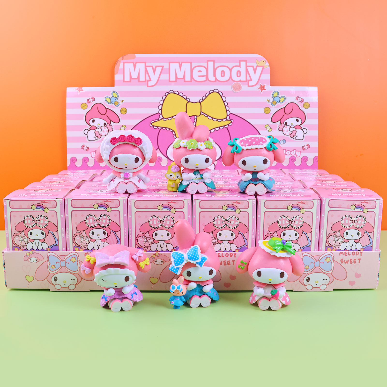 Melody caja ciega moda juegos de PVC hechos a mano adornos perimetrales regalos juguetes series de muñecas regalos al por mayor