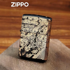 Zippo Zhibao 本物のライター清明の川の絵百鳥朝鳳パーソナライズされたギフト灯油グラインダー卸売