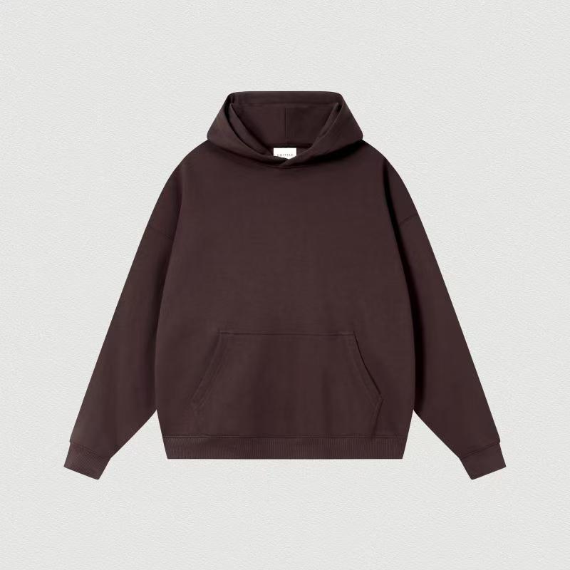 Cross-border pesado chaqueta con capuz para hombre Europa y los Estados Unidos otoño y invierno 2025 hombro caído chaqueta de moda americana de color sólido