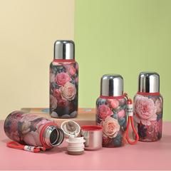 新型花卉国潮風316ステンレス保温カップ携帯茶水分離カップ高颜値コーヒーカップ