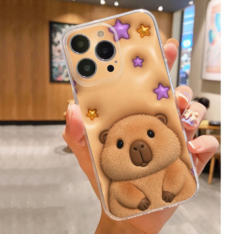 Cartoon groundhog anti-drop transparent case suitable for iPhone 14/15/16/17 series promax phone case Cartoon groundhog anti-drop transparent case suitable for iPhone 14/15/16/17 series promax phone case
