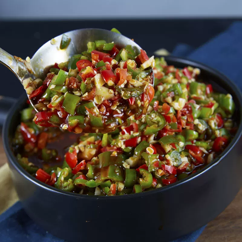 厂货直供堂家巷子湖南彩椒酱280g拌面下饭炒菜罐装辣椒酱厂家批发