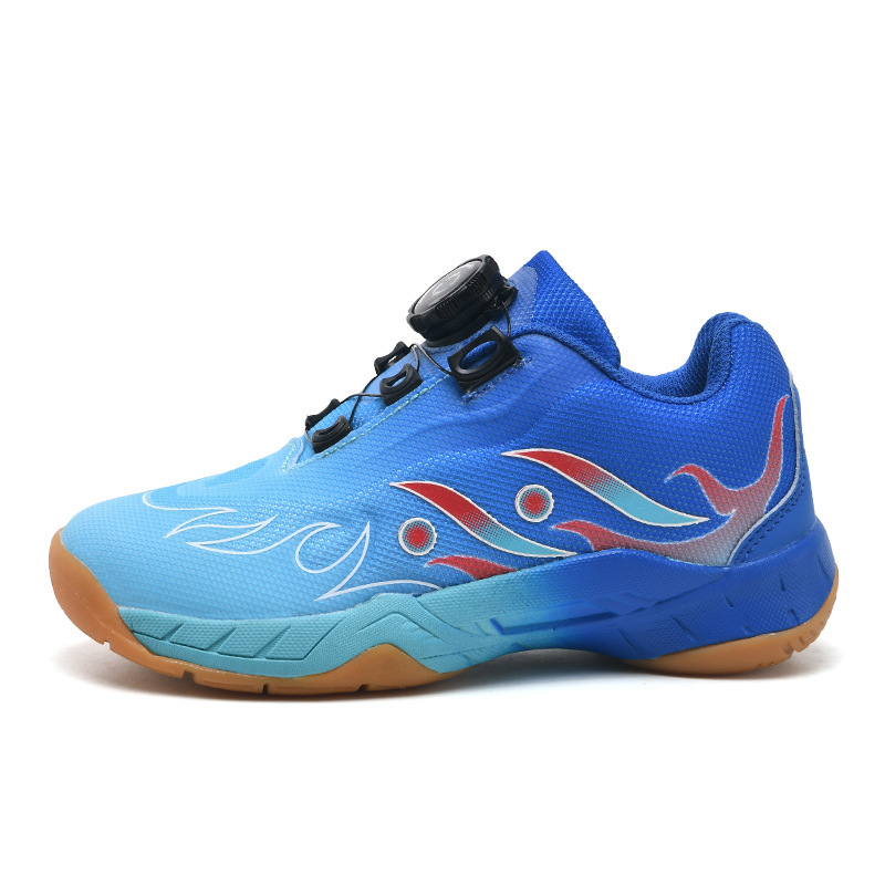 LEFUS badminton shoes rubber low men's children boys' rotating buckle breathable student girls' tennis shoes