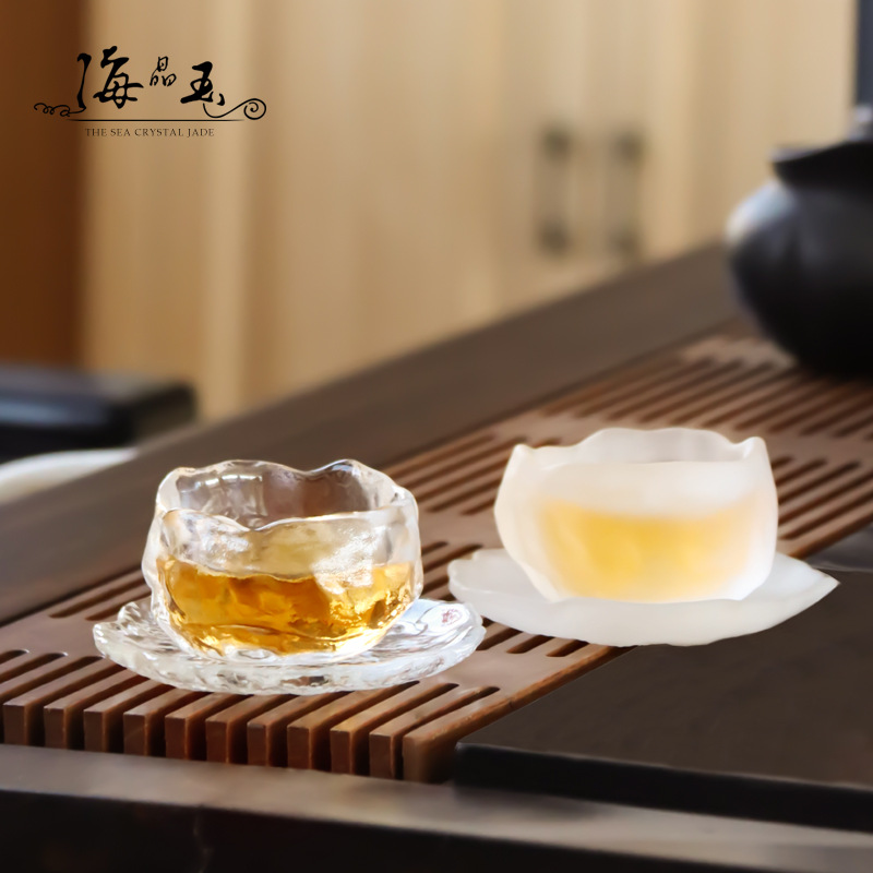 Glaze tea cup single cup Japanese style mini personal small tea cup thickened glass god cup set master cup wholesale