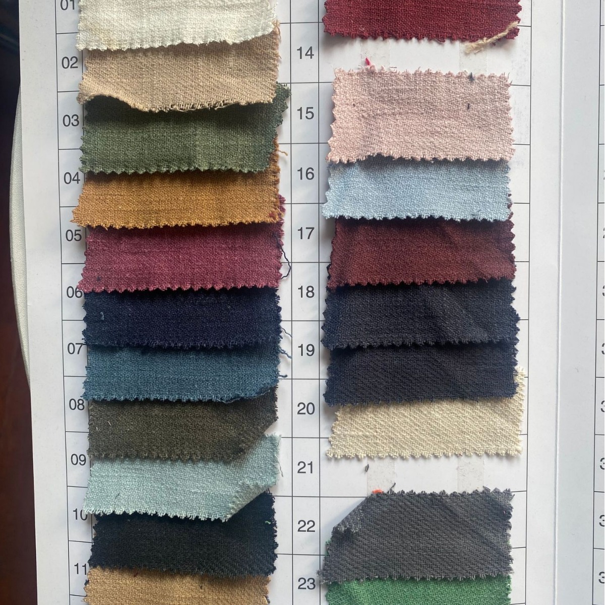 棉麻小人字小机理面料服装裤子面料中式风格布料