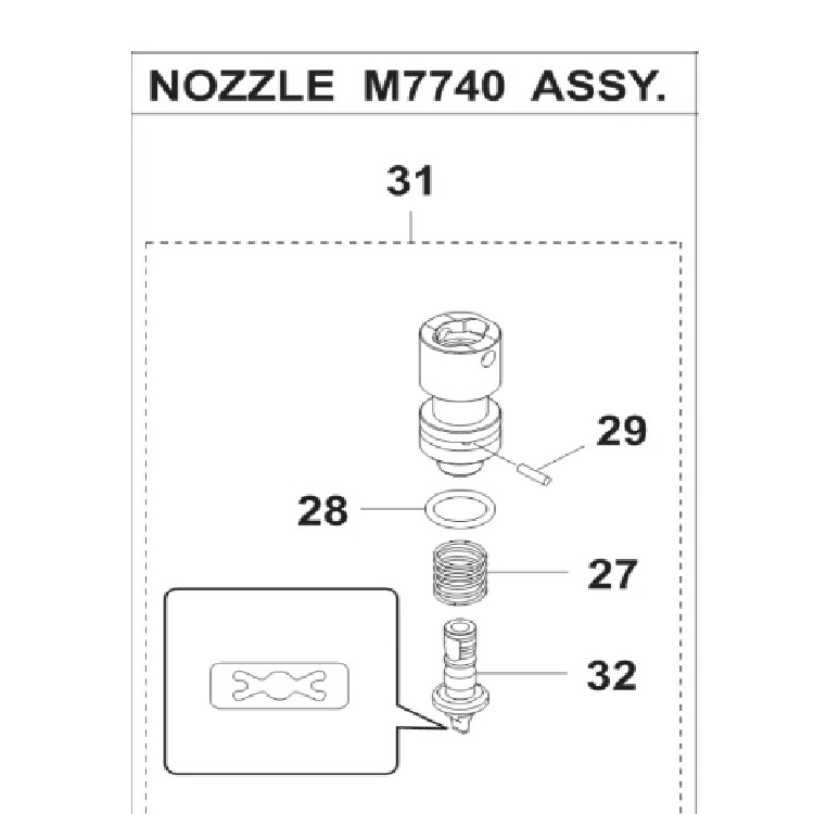 KMB-M7740-A0 NOZZLE 7204A ASSY,雅马哈吸嘴,YSM40R吸咀
